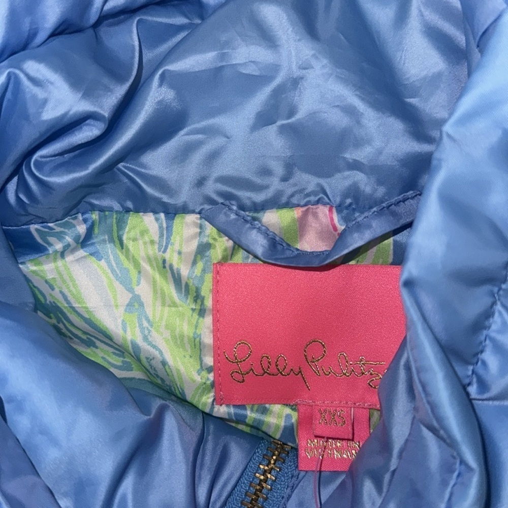 Lilly Pulitzer palm Paradise vest in Zanzibar blue XXS NWT - Picture 6 of 12
